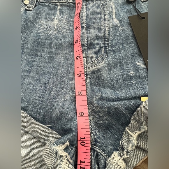 ONE TEASPOON Bandits Low Waist Denim Shorts - Malibu Blue Button fly size 28 NWT - Picture 12 of 16